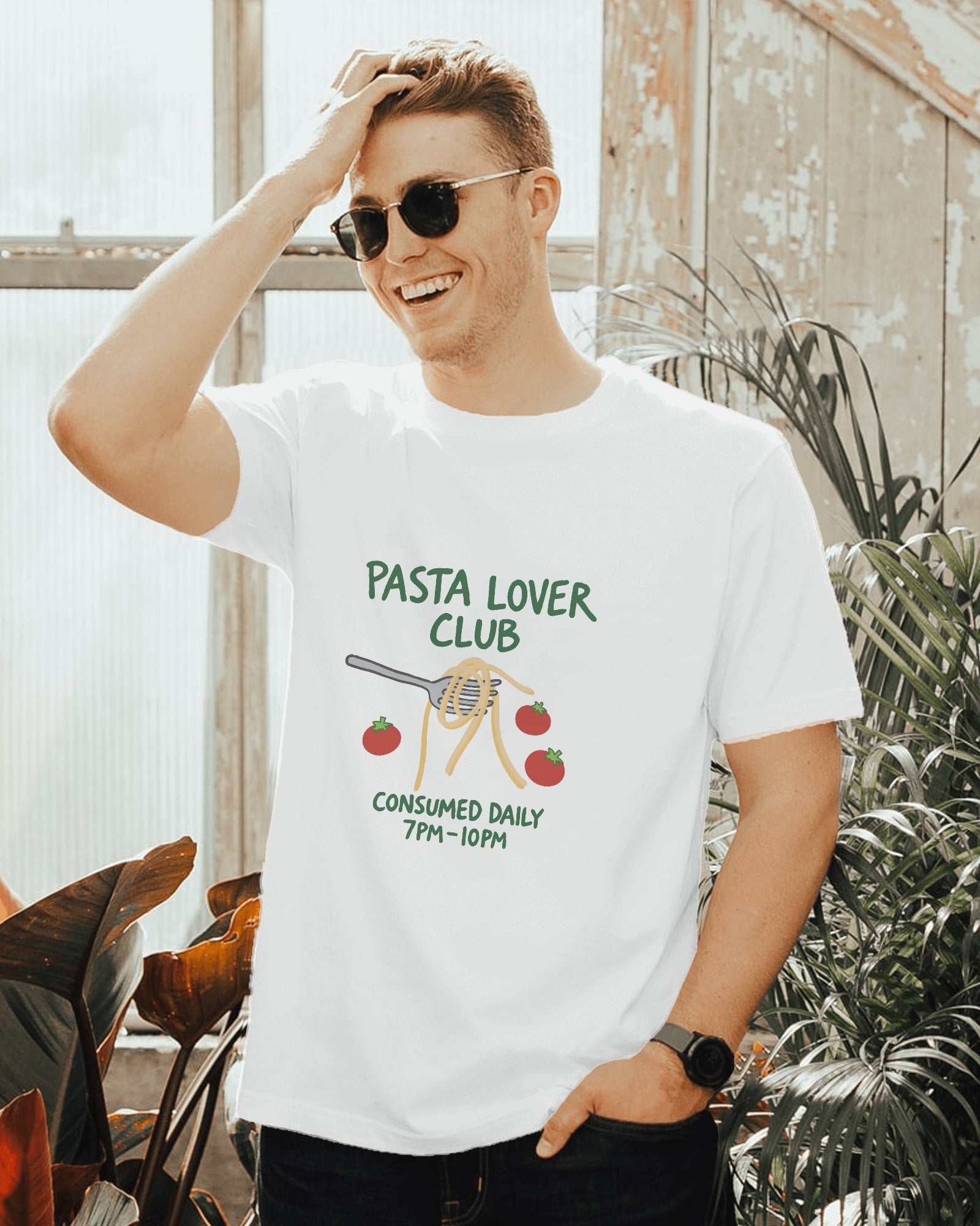 7 PM Pasta Club - Unisex Oversize Tee - Blue - Sabse Badiya Store