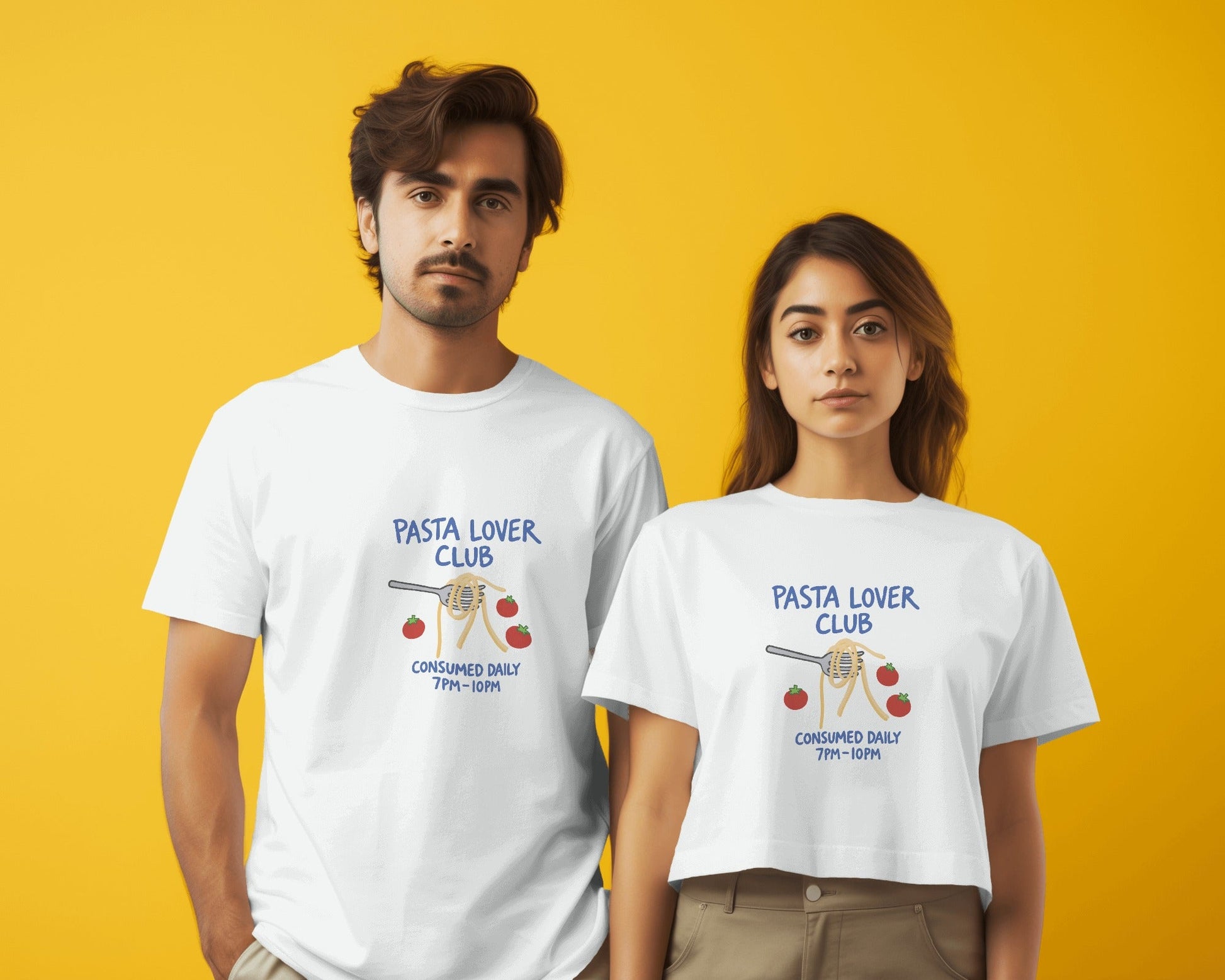 7 PM Pasta Club - Unisex Oversize Tee - Blue - Sabse Badiya Store