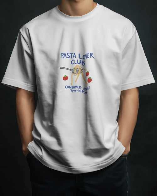 7 PM Pasta Club - Unisex Oversize Tee - Blue - Sabse Badiya Store
